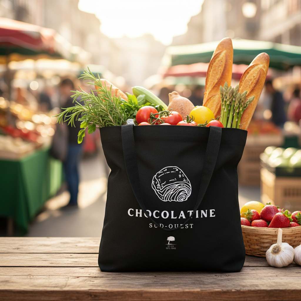 Tote bag Chocolatine - photo contenance