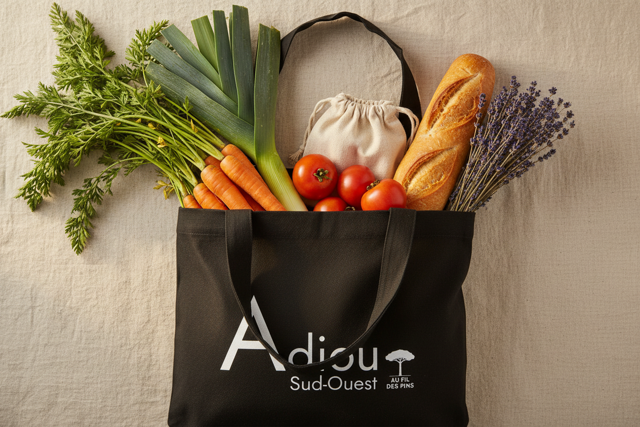 Tote bag — contenance marché bio