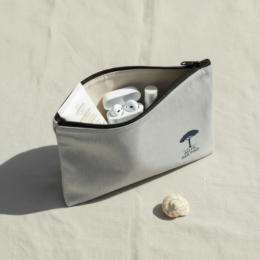 Trousse grise intérieur gris